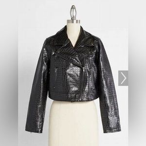 ModCloth Crocodile Rock Moto Jacket